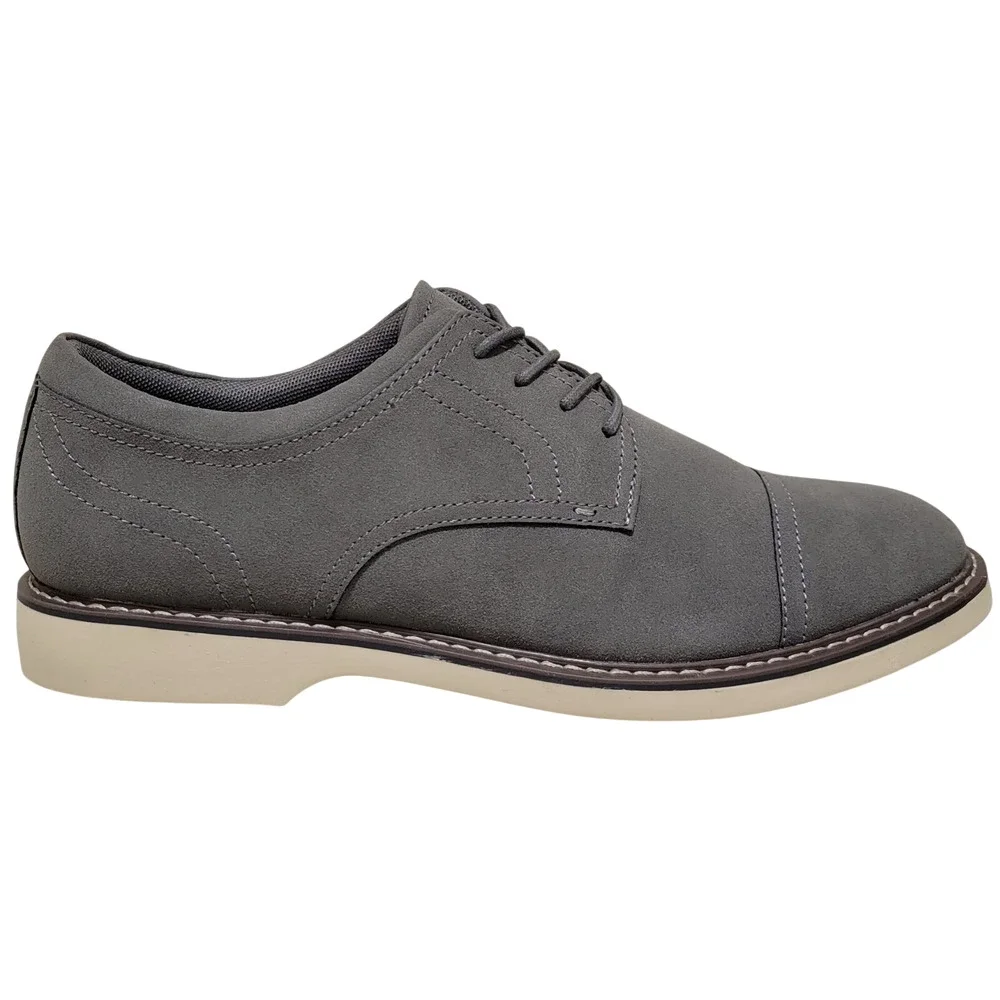 Alfani Men Theo Cap Toe Derby Oxfords Size US 12M Grey Microsuede